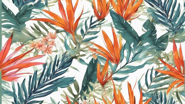 A tropical leaves wallpaper abstract pattern