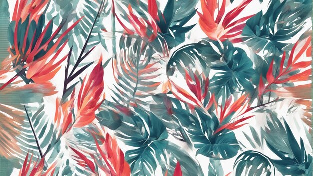 Photo a tropical leaves wallpaper abstract pattern