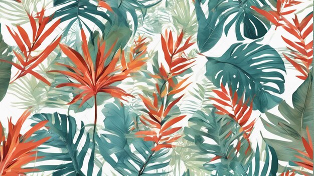 A tropical leaves wallpaper abstract pattern