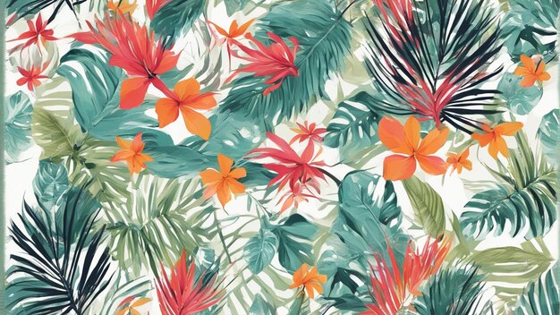 A tropical leaves wallpaper abstract pattern