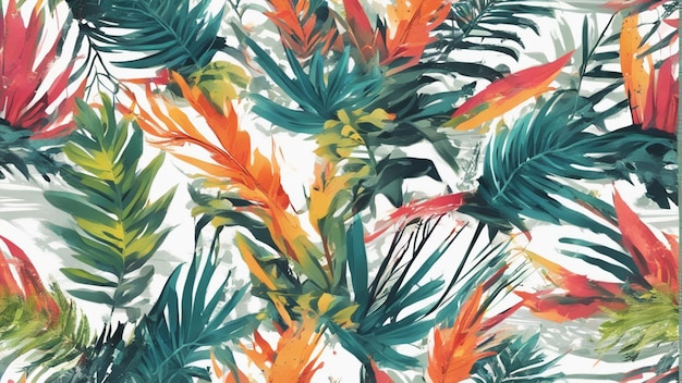 A tropical leaves wallpaper abstract pattern