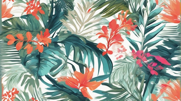 A tropical leaves wallpaper abstract pattern