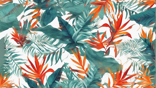 Тропические листья обои абстрактный узор