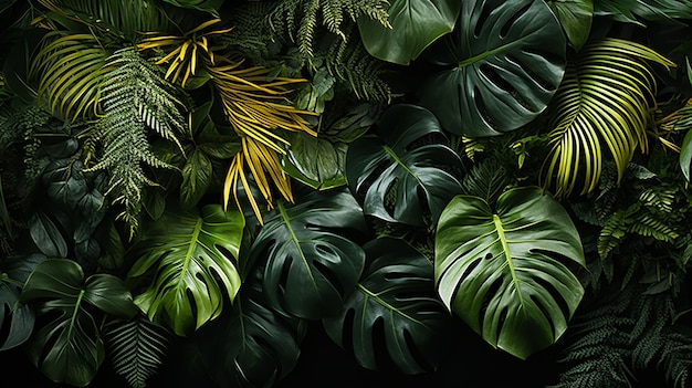 Photo tropical leaves wallpaper hd 8k wallpaper stock photographic image