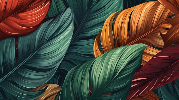 tropical leaves wallpaper