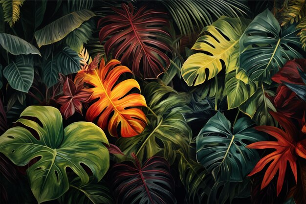 tropical leaves