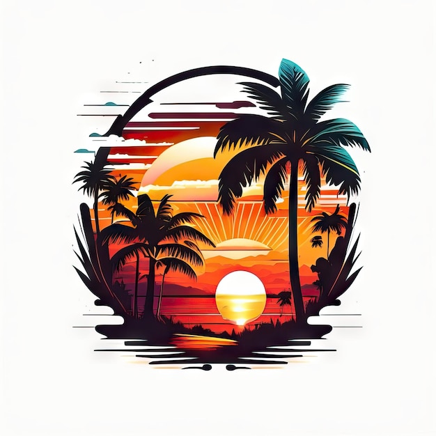 Tropical logo design