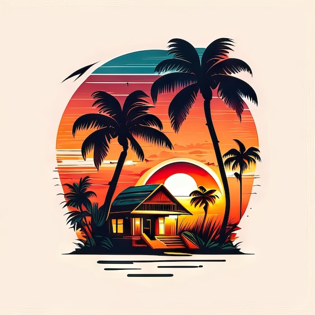 Tropical logo design