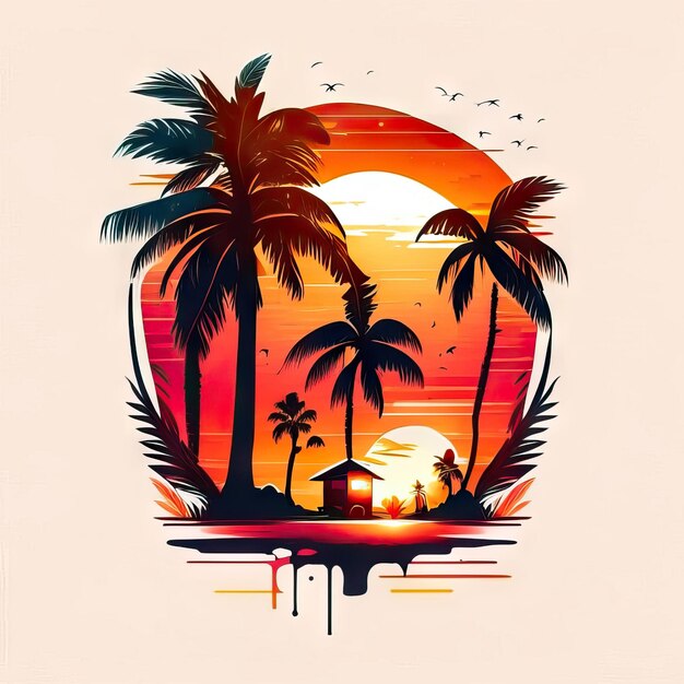 Photo tropical logo design