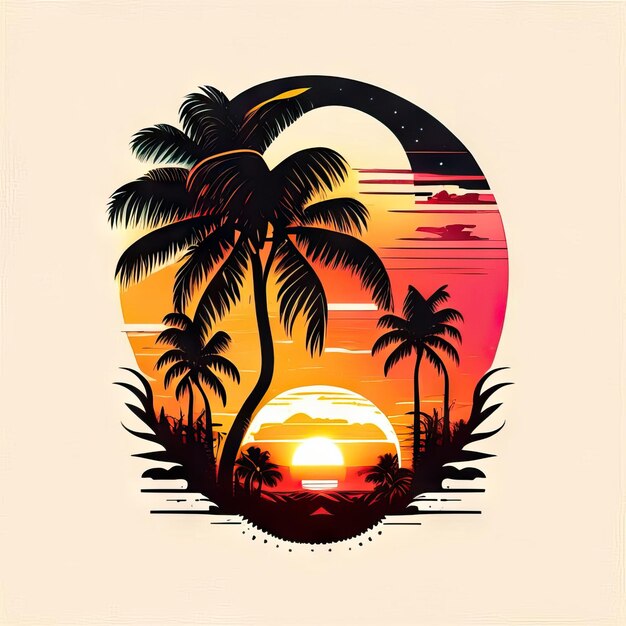 Tropical logo design