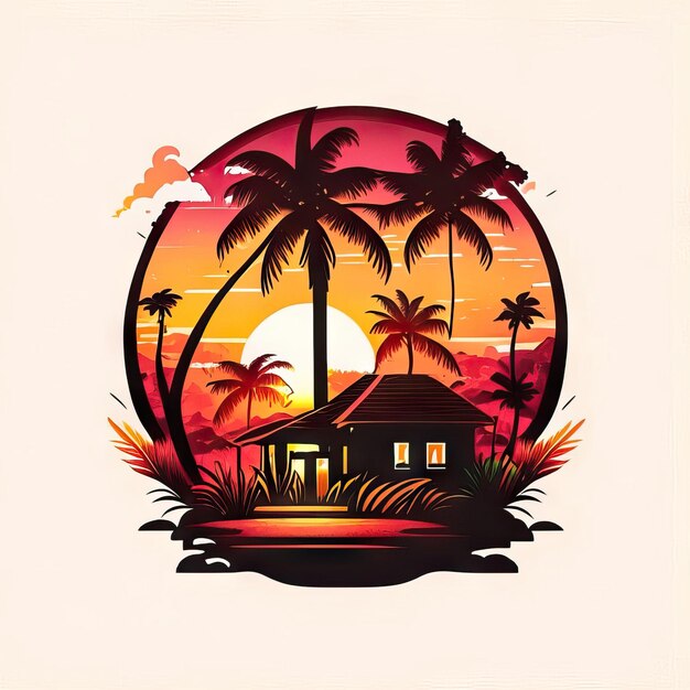 Tropical logo design