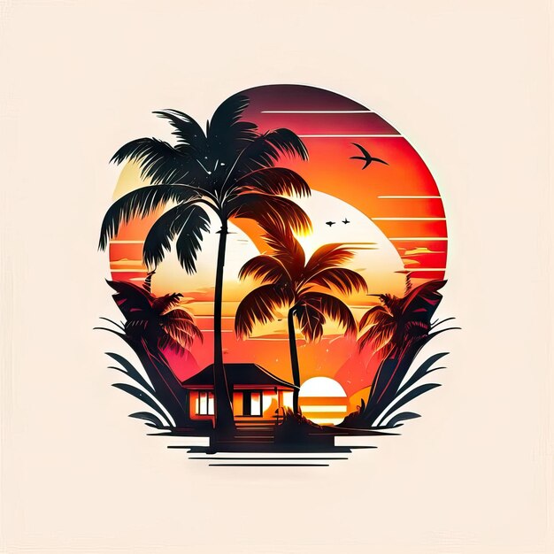 Tropical logo design