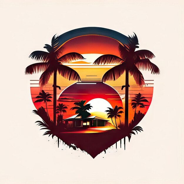 Tropical logo design