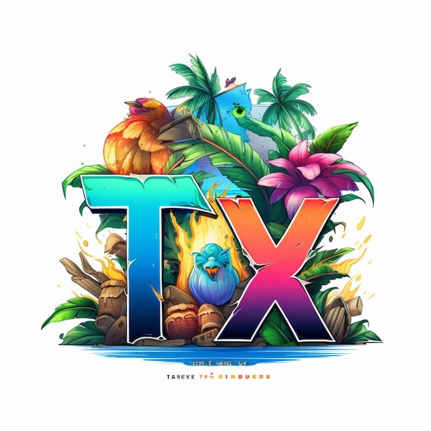 Tropical logo design