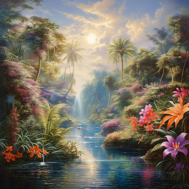 Photo tropical magical beautiful spring photo