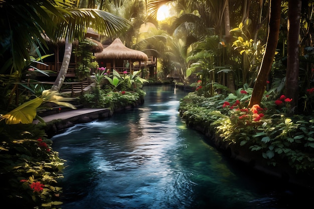 Tropical oasis perfectiontropical landscape photo