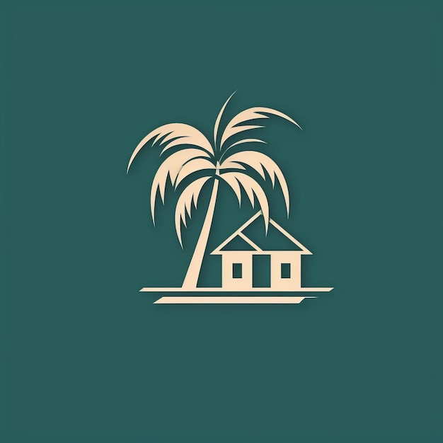 Foto tropical oasis realty logo contemporaneo ispirato alla palma per il settore immobiliare dei caraibi