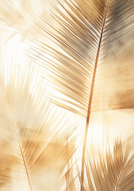 Tropical palm leaves background