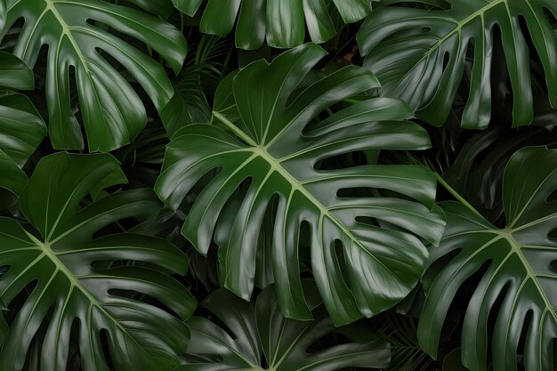 Photo tropical palm leaves pattern background