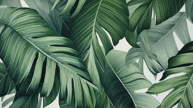 Tropical palm leaves