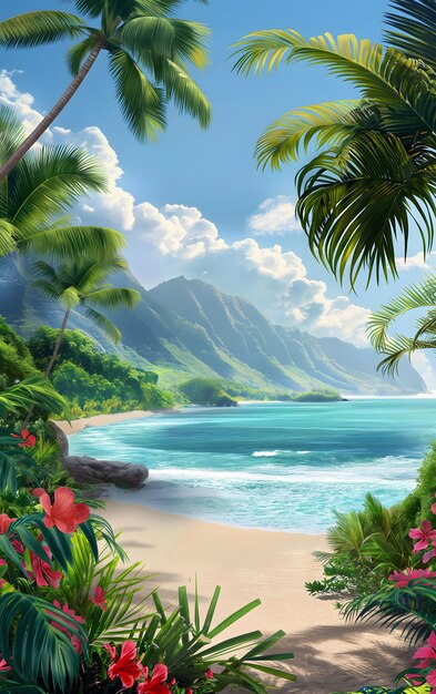 Фото Тропический райский пляж