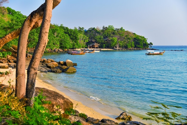 Tropical paradise beach Thailand seascape lagoon