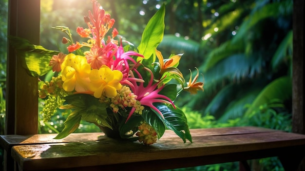 Photo tropical paradise bouquet