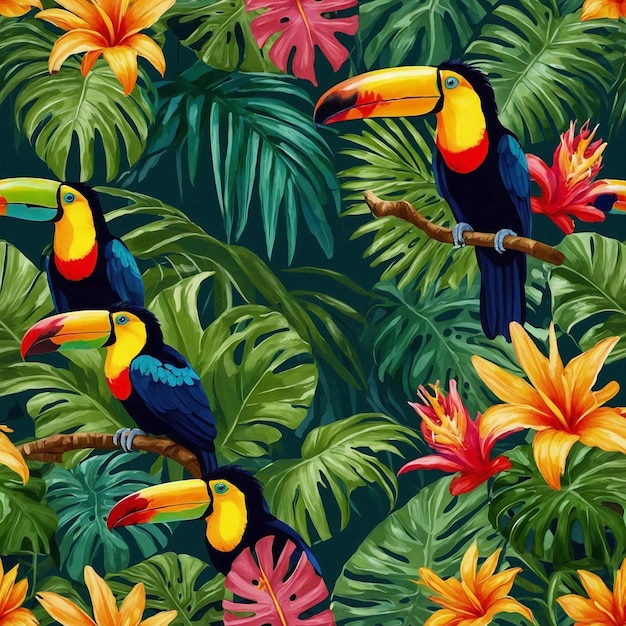 Photo tropical paradise pattern