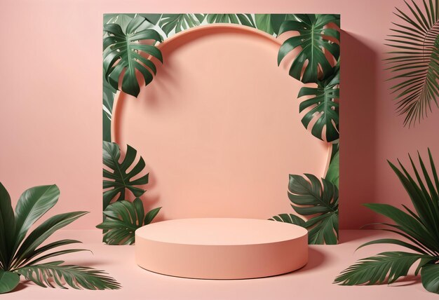 Tropical Paradise The Perfect Podium for Your Product