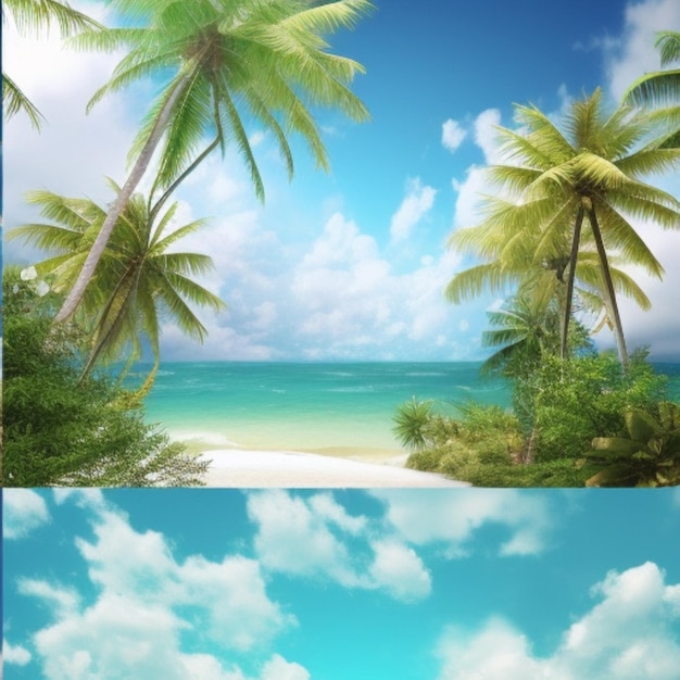 Tropical paradise sky backgrounds