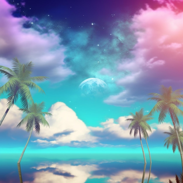 Photo tropical paradise sky backgrounds