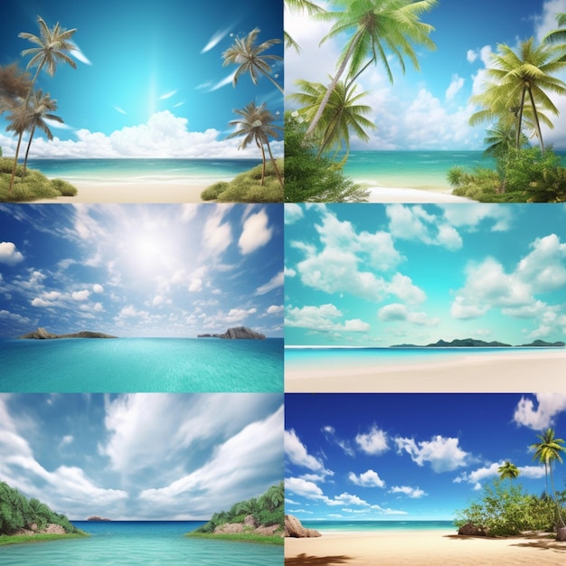 Tropical paradise sky backgrounds