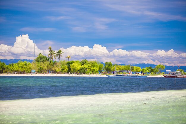 Tropical perfect island Puntod in the Philippines