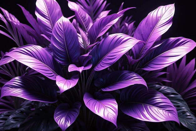 Tropical plant background Violet mood