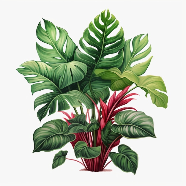 Tropical plant on transparent background