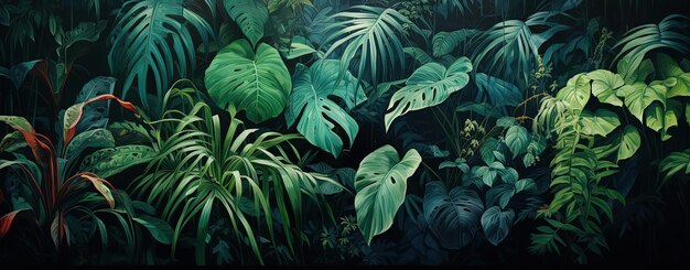 tropical plants on a background