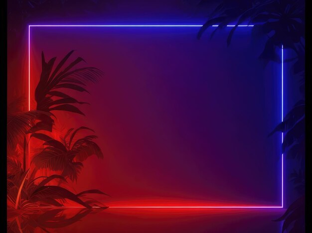 Foto foglie e colori al neon di luminosità tropicale