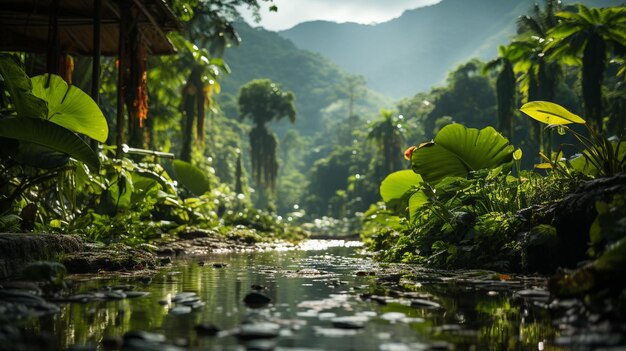 Foto foresta pluviale tropicale.