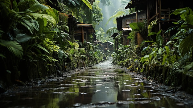 Foto foresta pluviale tropicale.