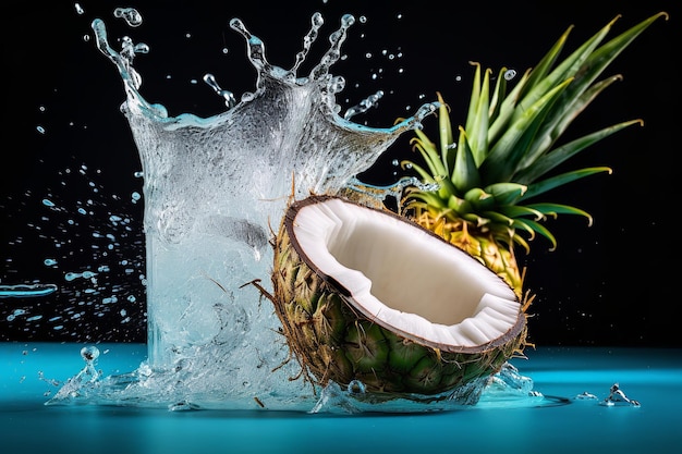 Tropical Refreshment Coconut Water in a Pineapple