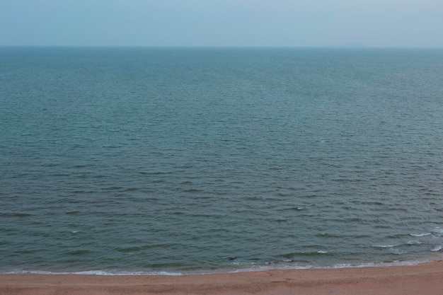 Tropical sand sea beach top view