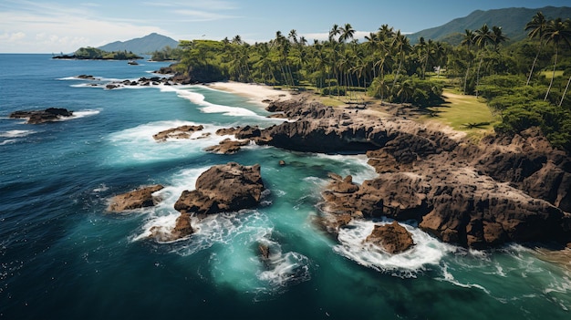 Tropical scenes from latin american beach destination colombia south american travel landscape