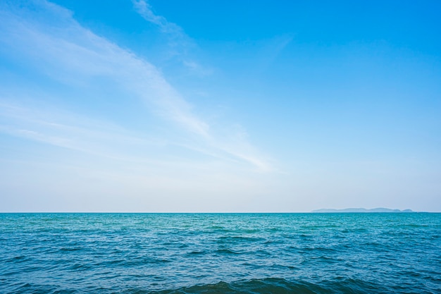 Tropical sea and blue sky background