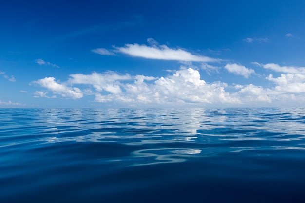 Tropical sea under the blue sky. Sea landscape.