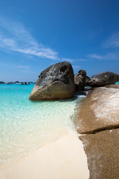 Tropical similan island white beach - Thailand