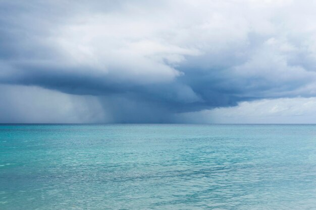 Tropical storm over the ocean