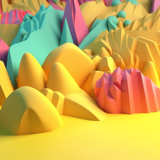 Tropical Summer Themed 3D Abstract Background