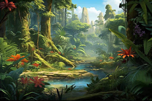Тропические пальмы искушения в раю