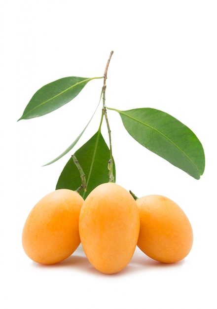 Tropical Thai fruit with leaves