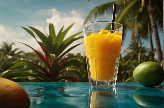 Photo tropical tingle mango juice bliss